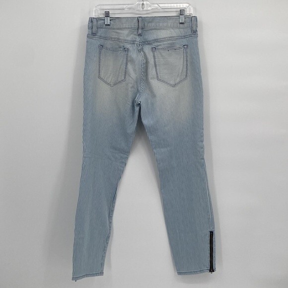 J.Crew Toothpick Womens Railroad Stripe Mid Rise Stretch Denim Jeans Size 31 - Picture 6 of 10